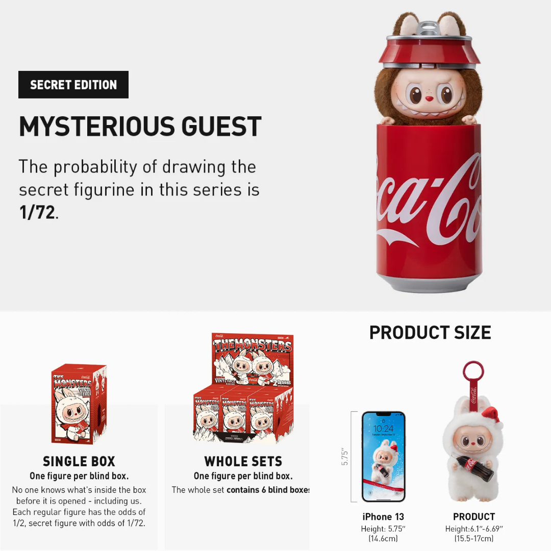 （PRE-ORDER / 2 WEEKS) POP MART THE MONSTERS COCA-COLA SERIES-Vinyl Face Blind Box
